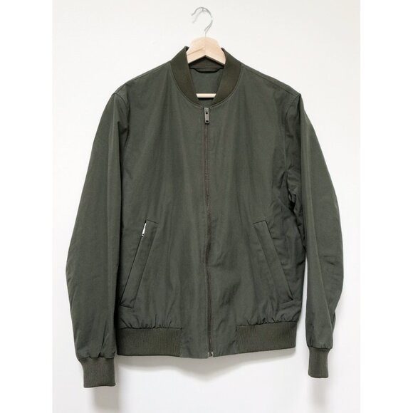 COS Men's Regular-Fit Olive Green Bomber Jacket - Picture 1 of 8